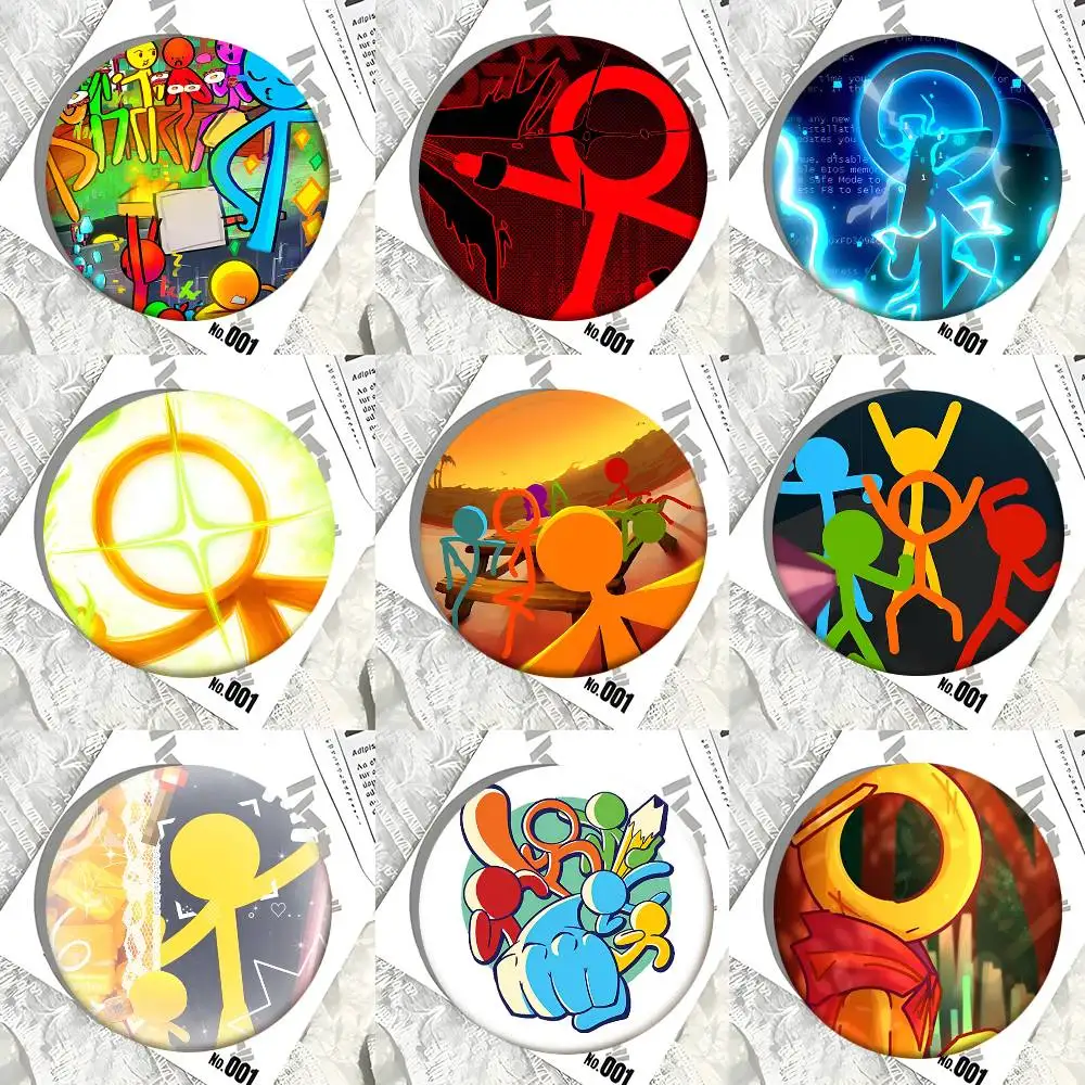 Broche Redondo Criativo Alan Becker Anime para Roupas, Mochilas e Acessórios - Pin de Lapela