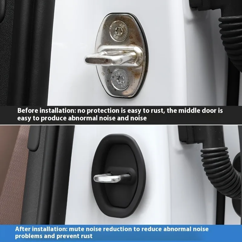 

Car Door Silicone Protective Cover Suitable For All Models Door Lock Silent Anti-Collision Shock-Absorbing Buffer Car Door Trim