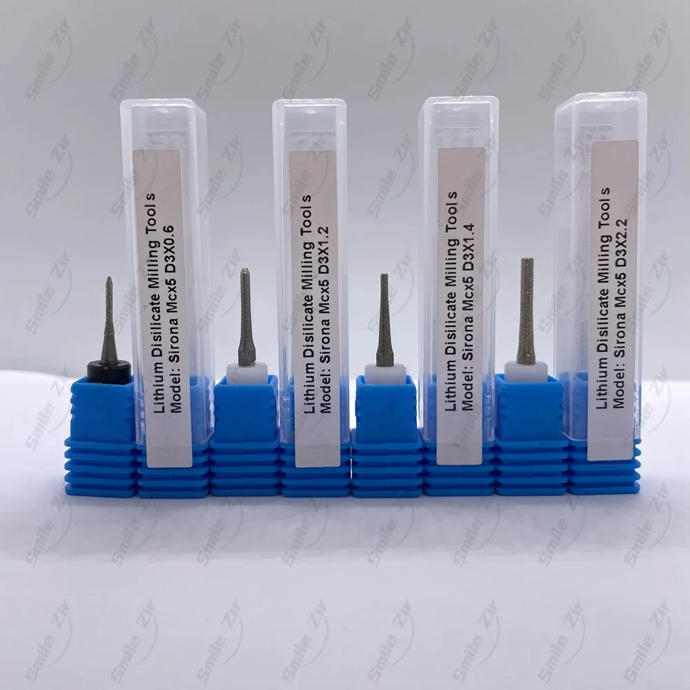 Dental Lab Sirona MCX5 Milling Machine Cutter MCX5 Lithium Disilicate Burs Fresa Sirona Zirconia PMMA Milling Cutter DC Drills
