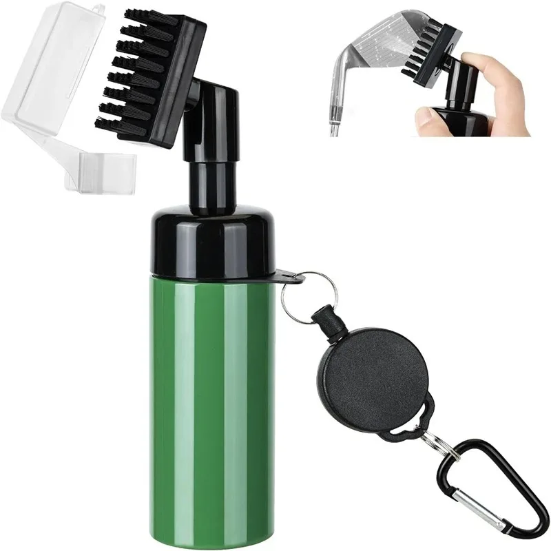 

Golf Club Slot Brush with Telescopic Buckle Portable Leak Proof Storage Tube Squeeze Bottle for Easy Cleaning Golf Training Tool