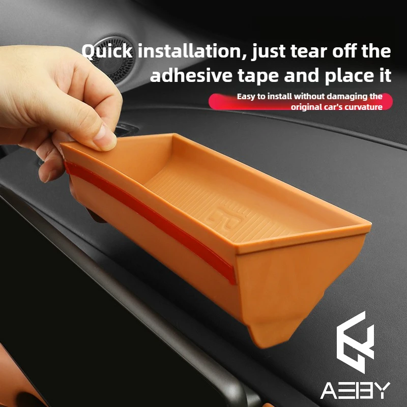 

AEBY For 2024 2025 2026 LEAPMOTOR C10/C16 Car Sunglasses Holder Box Screen Rear Storage Organizer Interior Accessories Anti-Slip