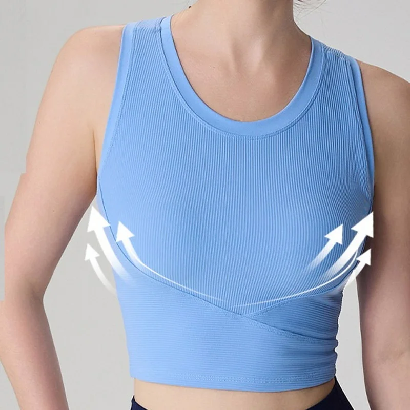 

SEEKSUC Women's High-intensity Sports Bra Running Shockproof Anti Sagging Vest Gym Training Yoga Outdoor Vest Fixed Coaster