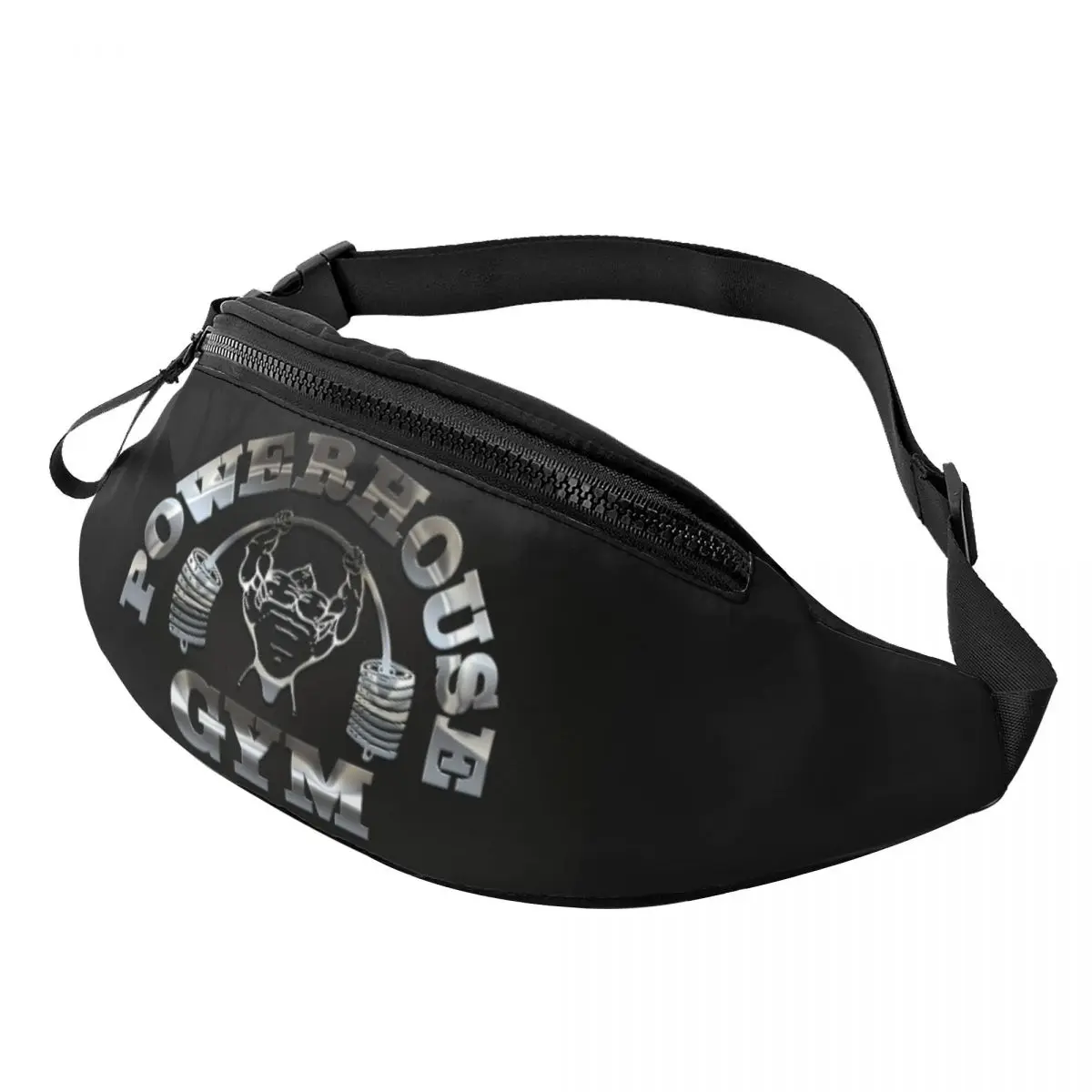 Powerhouse Gym Fanny Bag Custom Bodybuilding Lover Crossbody Waist Pack Women Men Traveling Phone Money Pouch