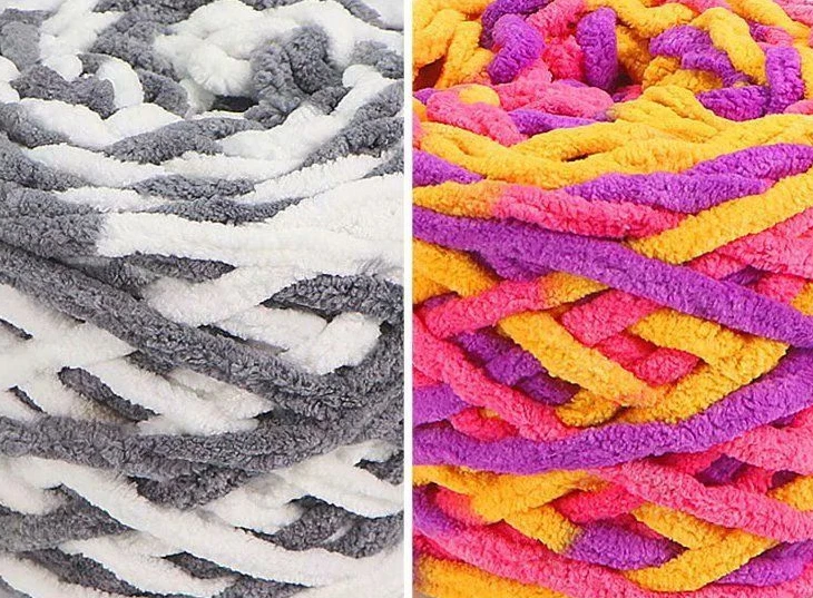 100g 1 Stück Samt Handstrickgarn Polyester Häkelgarn Strickschal Slipper Hut Linie Kissen Puppenhausschuhe Fäden 50m1968in – Detail 5
