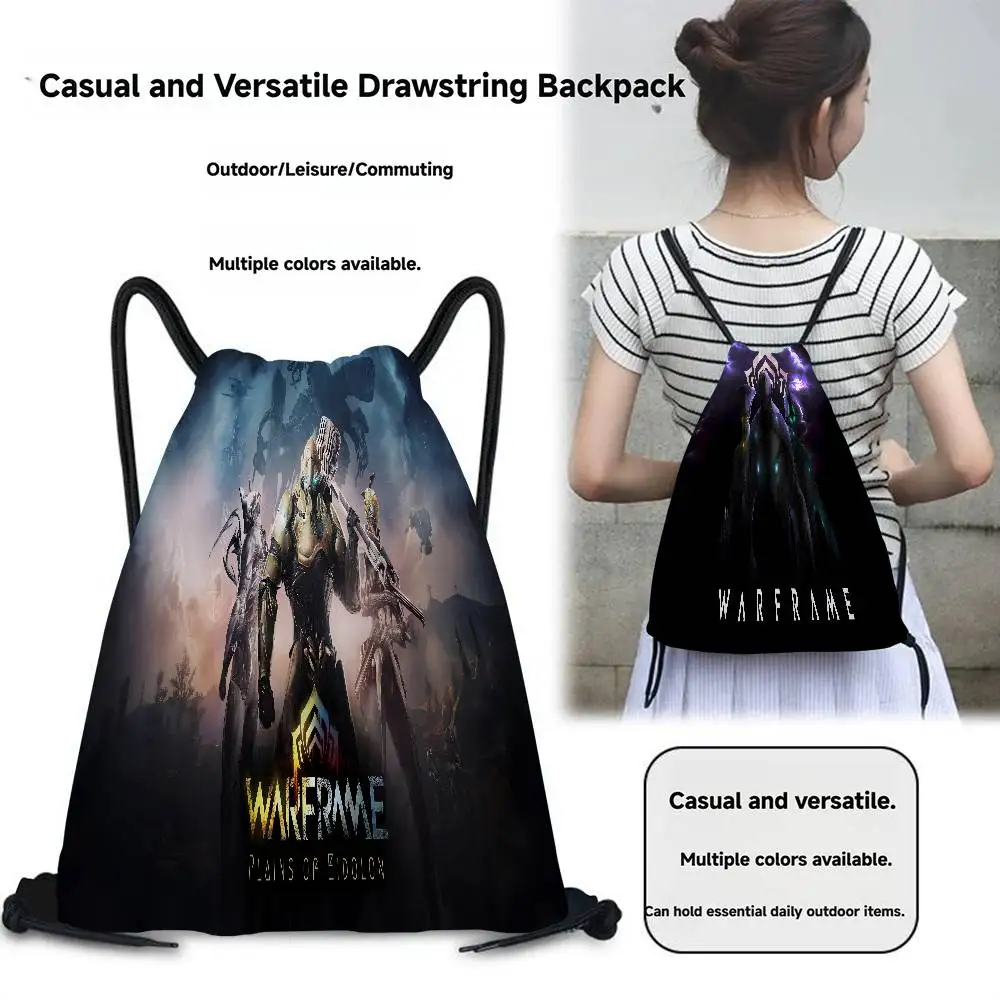 حقيبة ظهر نسائية من Warframe، حقيبة رياضية برباط، حقيبة تسوق محمولة قابلة للطي، حقائب سفر خارجية #3