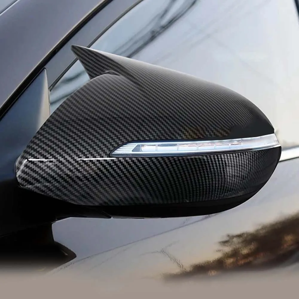 Protective Cover Stickers Door Mirror Cover For Kia Sportage KX5 2011-2015 Carbon Fiber Glossy Black Cars Accessories