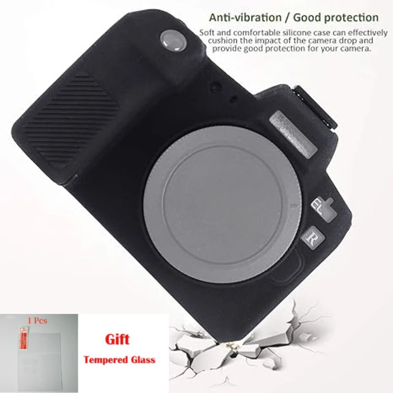 

Soft rubber anti-skid case, accessories Silicone Case camera bag For Canon EOS R High Quality + free tempered film