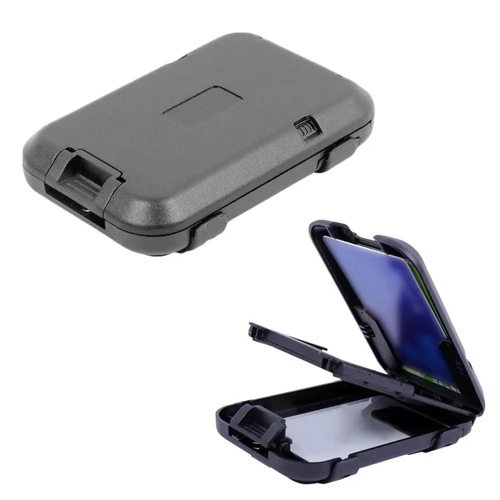 Business Card Case Anti-theft Brush RFID Block Minimalist Wallet Men's Ultra Thin Aluminum Clip Pocket Cash Credit Card Holder