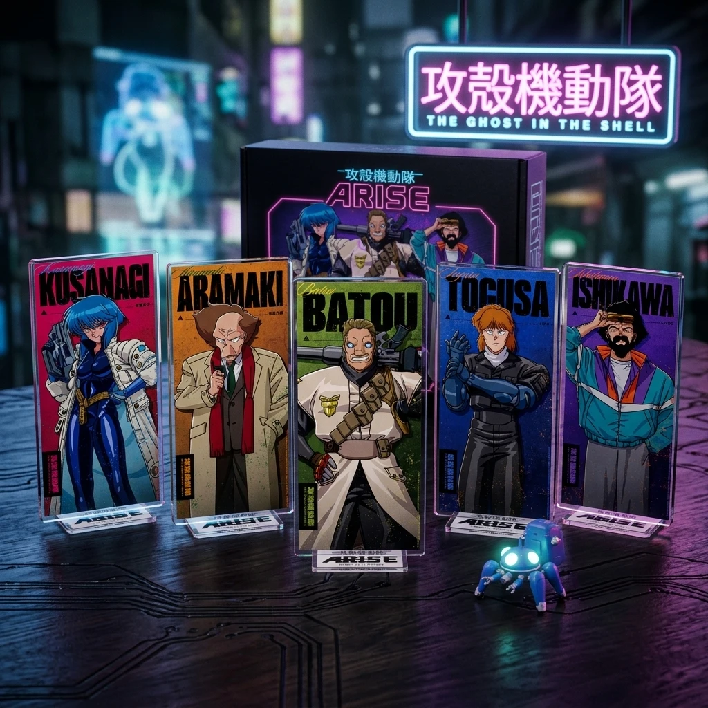 Ghost in the Shell Series 2026 New Arrival Acrylic Stand Motoko Kusanagi Batou Togusa Latest Retro Anime Card Desktop Keychain