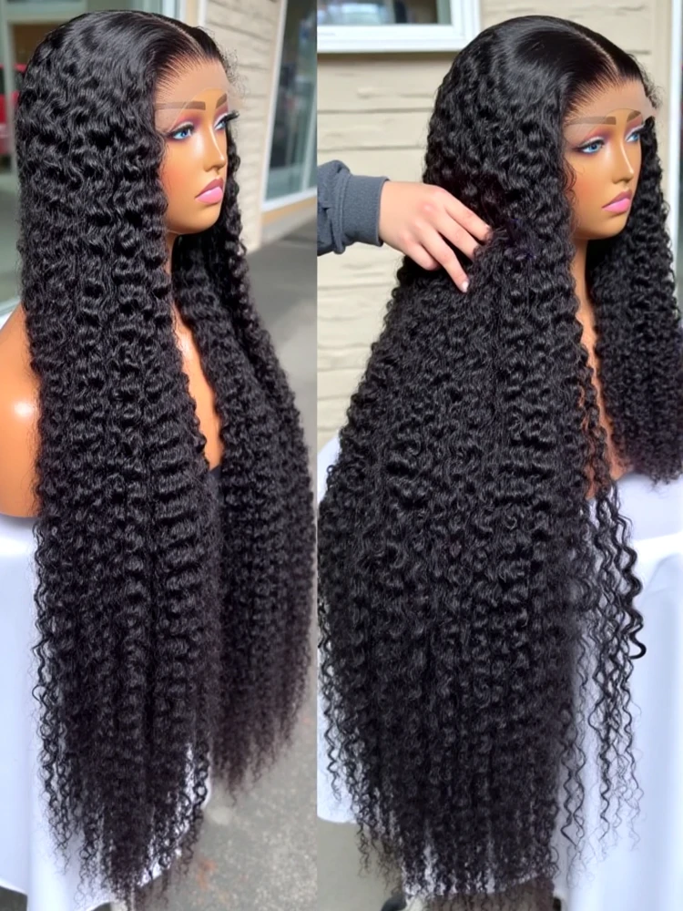 

220 Density 30 Inch Curly Human Hair Wigs Transparent Deep Wave 13x6 HD Lace Frontal Human Hair Wig Lace Front Wig For Women
