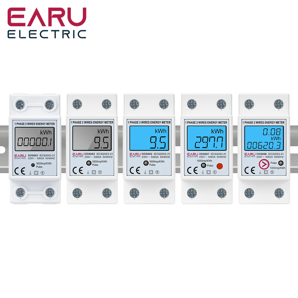 EARU AC 110V 230V Einphasiger Digitaler Energiezähler mit Nullstellungsfunktion kWh Spannung Strom Stromverbrauchszähler Elektrisches Wattmeter – Detail 13