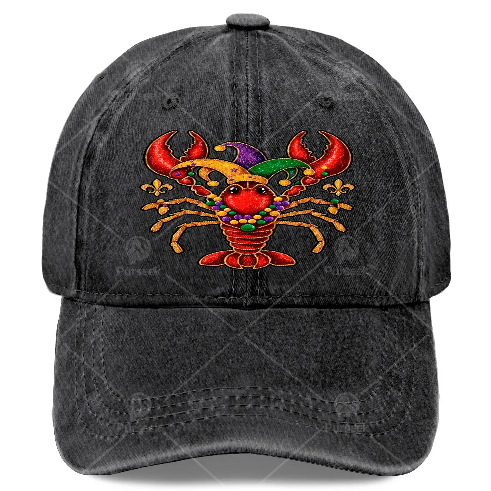 Mardi Gras Crawfish Jester Hat New Orleans Carnival Fun Baseball Hat Unisex
