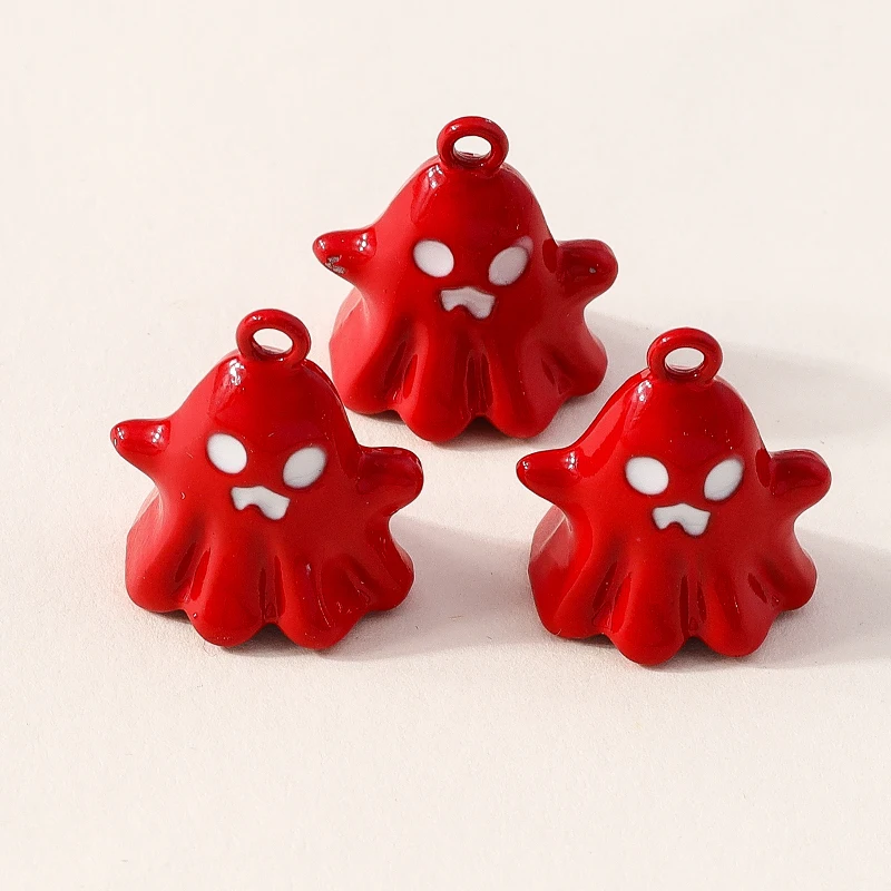 20 Stück 17x20mm Cartoon Bonbonfarben Halloween Geist Charms Anhänger für Schmuckherstellung Ohrringe Halsketten Zubehör DIY Geschenke – Detail 5