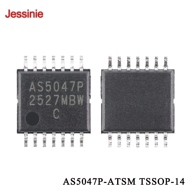 5Pcs/1pc AS5047P-ATSM TSSOP-14 High-Resolution Magnetic Rotary Position Sensor Magnetic Encoder IC