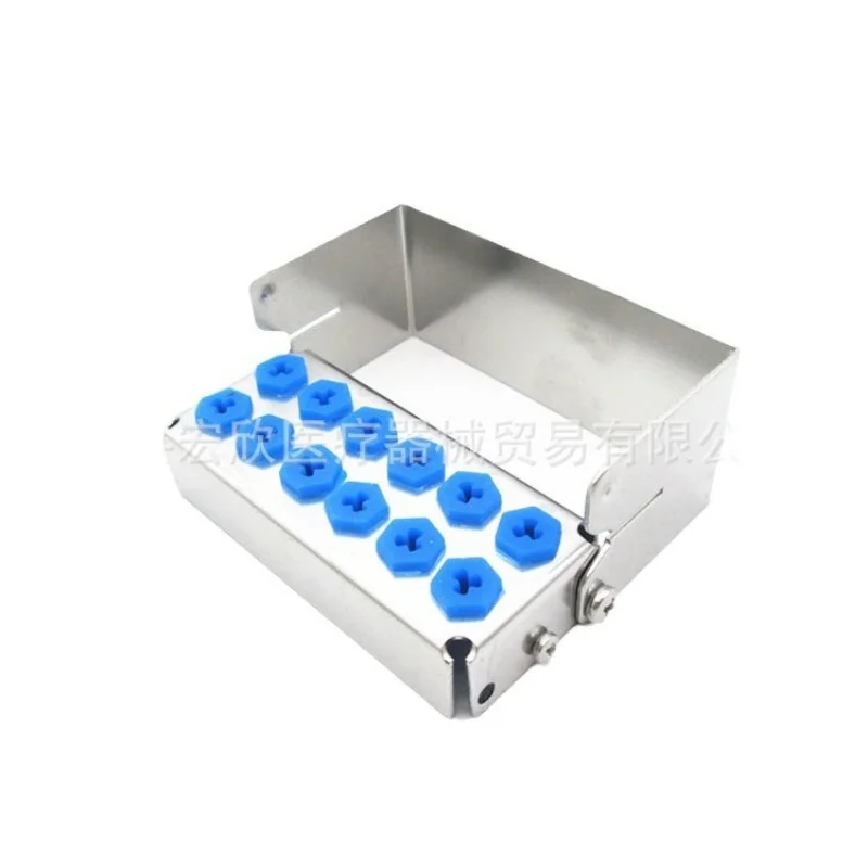 

1PC 12 Holes Dental Bur Holder Autoclave Sterilizer Case Stand Disinfection Box Organizer Burs Dentist Instrument