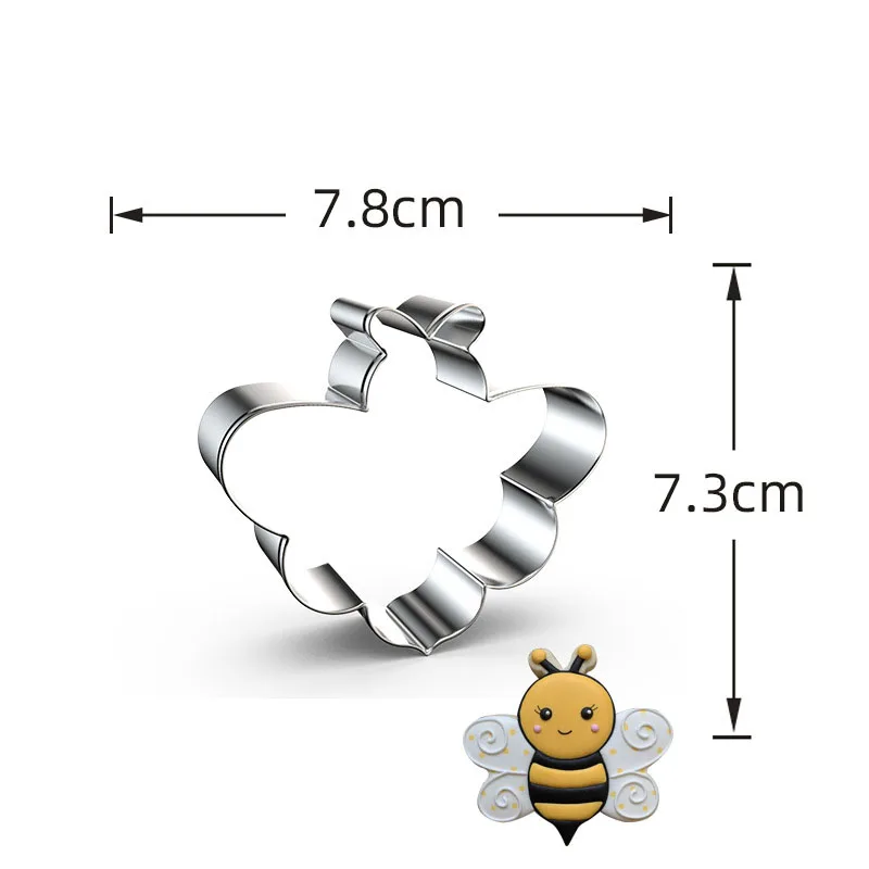 Bee Cookie Cutter Embosser Mold Chocolate Decorating Tools Pastry And Bakery kitchen Accessories Biscuit Bread Cutting Fondant