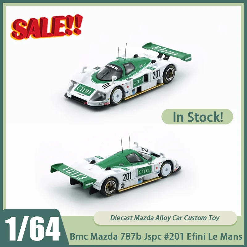 New In Stock Bmc 1:64 Mazda 787b Jspc #201 Efini 24-Hour Le Mans Limited Edition  Alloy Miniature Custom Toys  Kids Gift