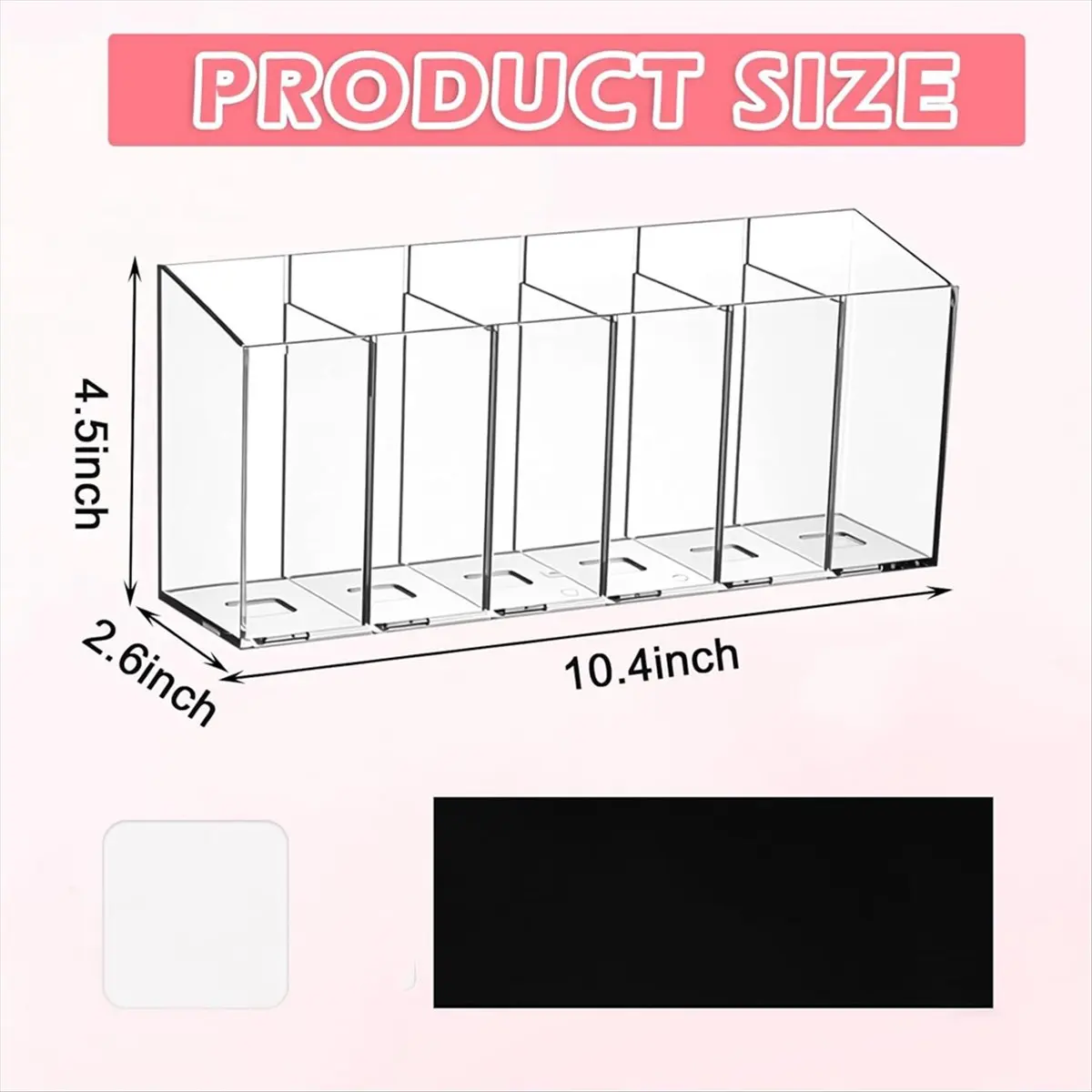 A67T NEW Drink Packet Organizer with Removable Divider & 6 Compartment, Mounted Water Packet Organizer with Soft Magnetic