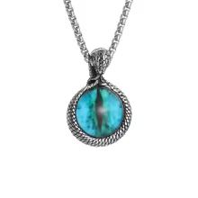 Ojo de Horus, collar de Ojo de Dios, colgante giratorio de mal de ojo, joyería de amuleto egipcio extraño Retro de moda para hombres foto 12