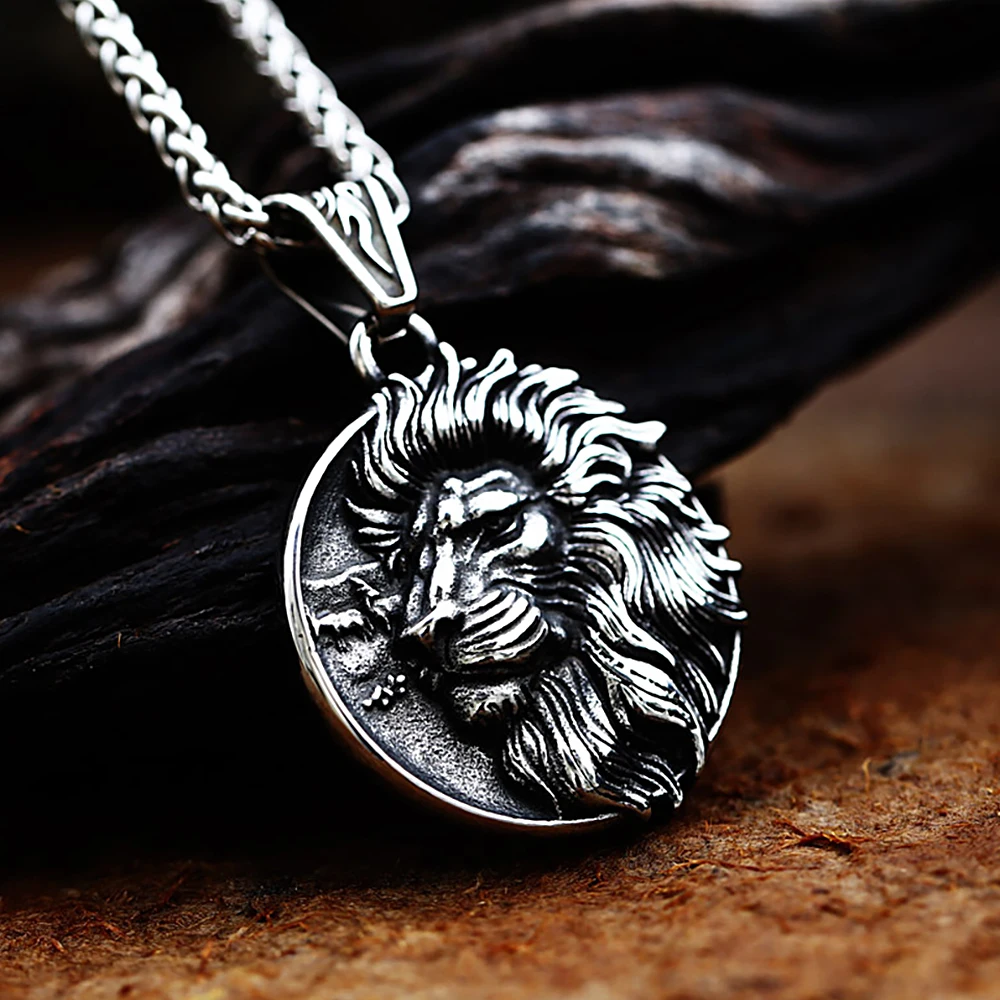 Vintage Viking Wolf Anhänger Halsketten Für Männer Punk Straße Rock Nordic Edelstahl Odin Wolf Kopf Halskette Mode Schmuck – Detail 11