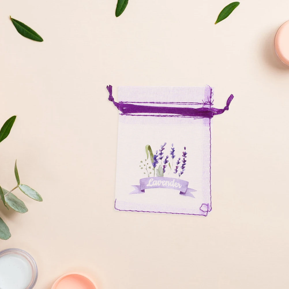 

50 Pcs Empty Sachet Bags Organza Drawstring Lavender Aroma Gauze Purple Storage Treats Party Bags Home Supplies