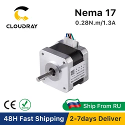 Cloudray 34mm Nema 17 Stepper Motor 28N.cm 1.3A 2 Phase Stepper Motor for CNC 3D printer Engraving Milling Machine