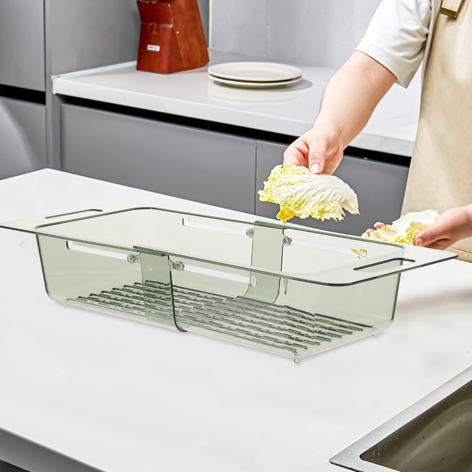 

Drain Basket Multifunction Sink Filter Retractable The Pet over Dish Drainer Drying Rack Telescopic