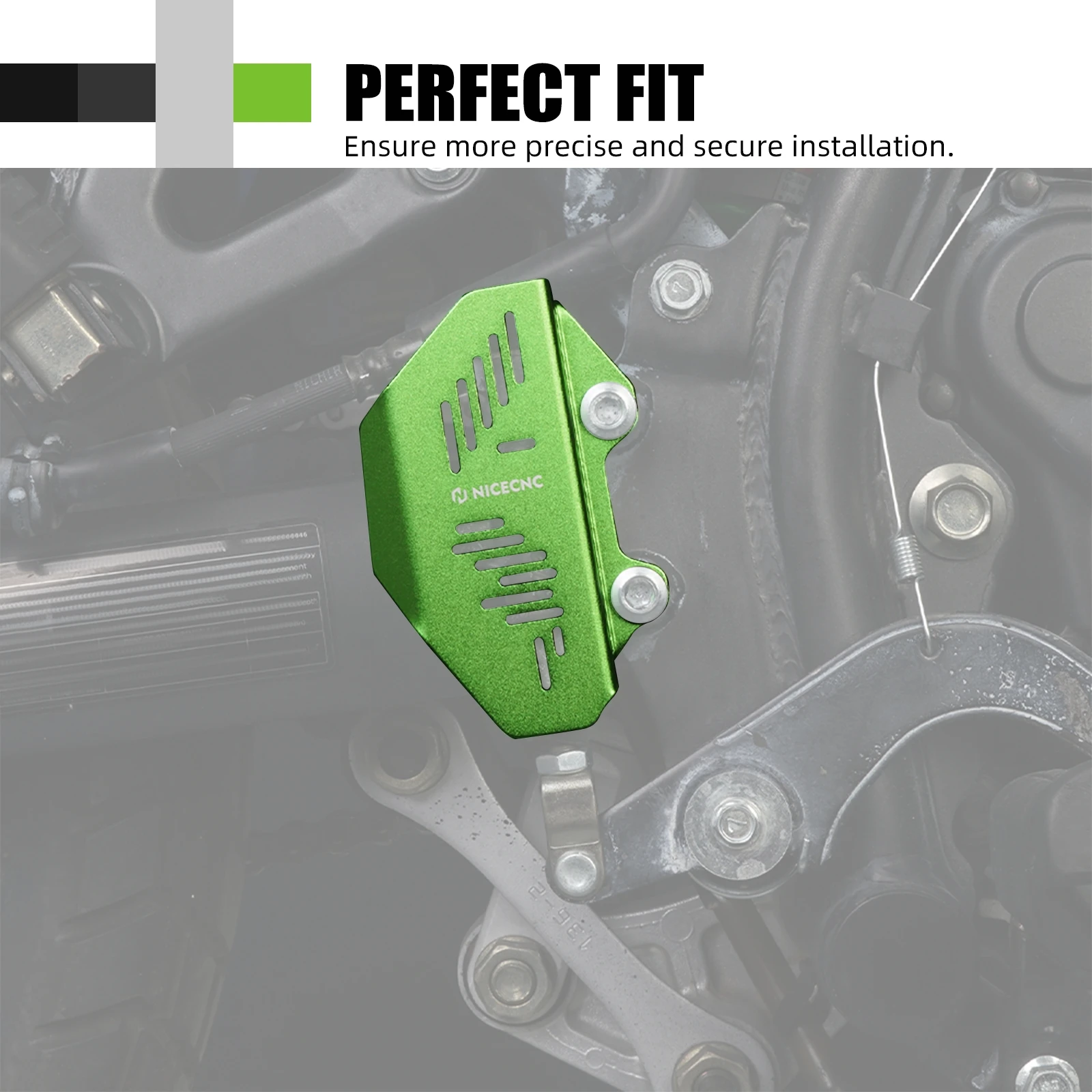 NICECNC For Kawasaki KLR650 KLR 650 2008-2018 Motorcycle Rear Brake Reservoir Guard Protector