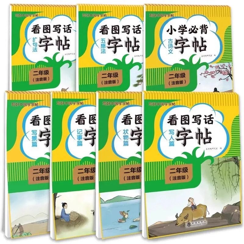 Read Pictures, Write Sentences, Practice Calligraphy, Ancient Poetry, and Expand Syntax Using The Five Senses Method