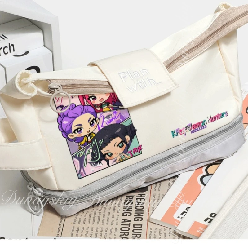 

KPop Demon Hunters Movie Zoey Rumi Mira Perimeter Of Pencil Case Two Styles With The Beige And Light Blue Cosplay Costume Single