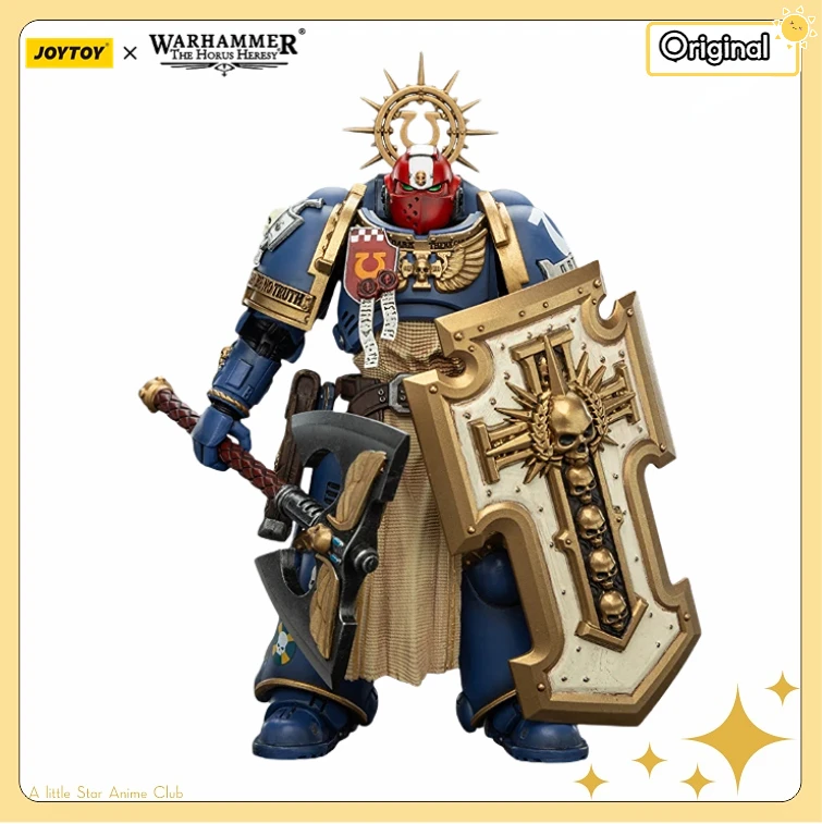 

Оригинальная фигурка JOYTOY 1/18 Warhammer 40000 Ultramarines Metaurus с топором Power Ax, Stormshield и плазменным пистолетом