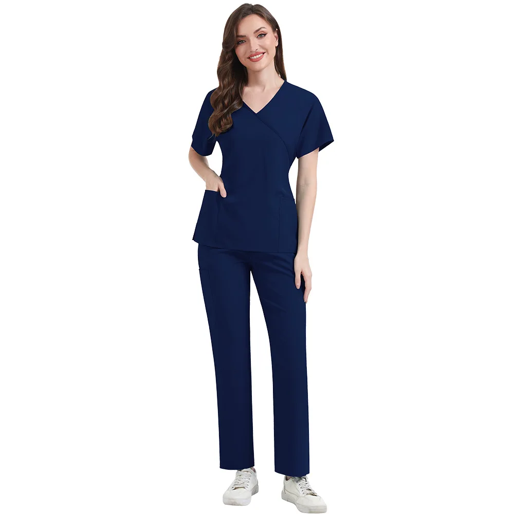 Slim Fit Women Scrubs Sets Hospital Medical Uniforms Nurses Accessories Dental Clinic Beauty Salon Spa Pet Lab Workwear Clothes view 3