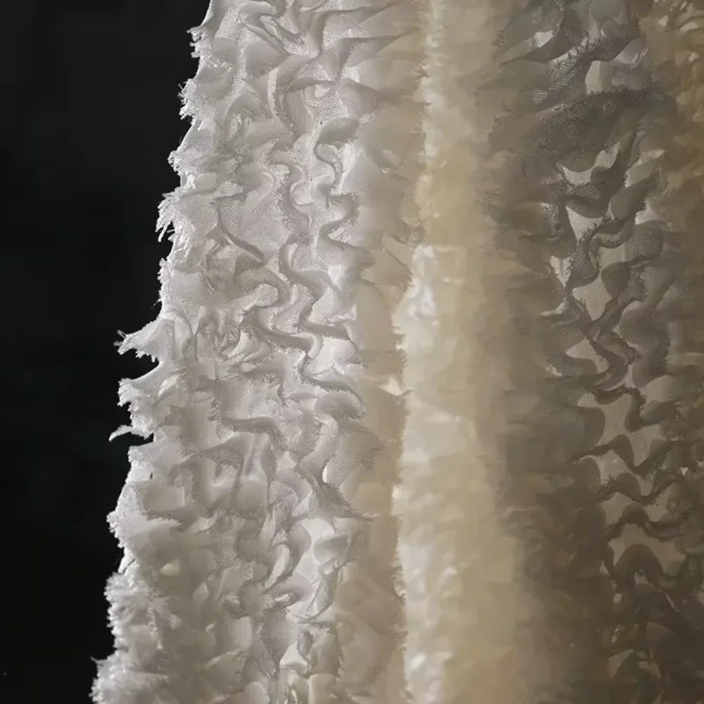 

Ткань с тисненым жаккардовым узором для дизайнерской одежды класса люкс, для пошива своими руками, ткань в рулонах