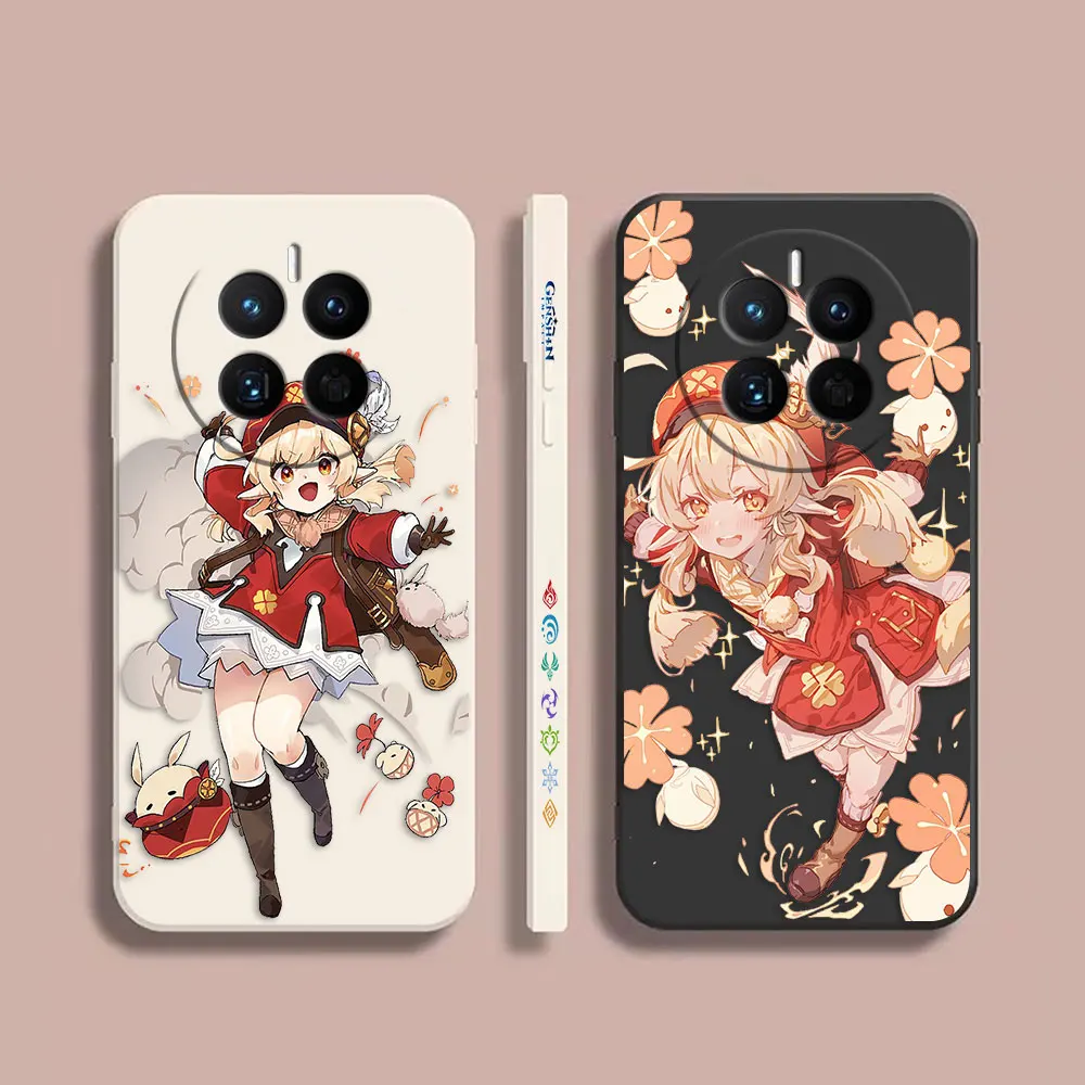 Phone Case For Huawei MATE 10 20 20X 30 40 P20 P30 P40 P50 LITE PRO PLUS Case Funda Coque Shell Anime Girl Klee G-Genshin Lmpact