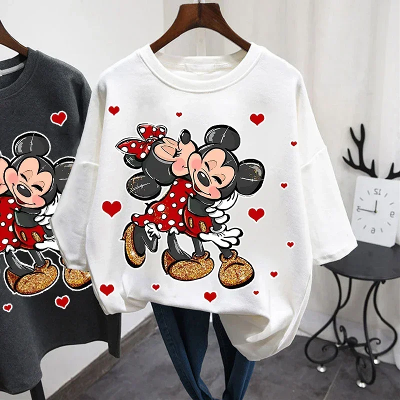 

Women Tshirt Goth Korean New Mickey Mouse Version of Loose Half-sleeved Tshirts Women's Clothes Y2K Oversized T Shirt