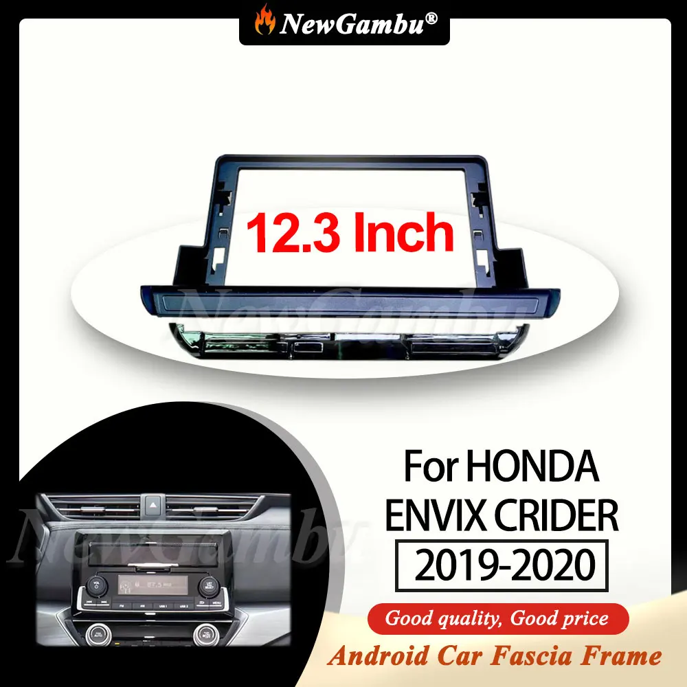 NewGambu 12.3 inch Car Fascia Frame For HONDA ENVIX CRIDER 2019-2020 Frame Screen Android Dash Panel Frame Fascias Decoder