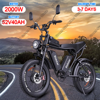 Electric Bicycle Ridstar Q20 2000W Dual Motor 52V40AH Dual Battery Hydraulic Brake Aldult E-bike 20 In Fat Tire Mountain E-Bike