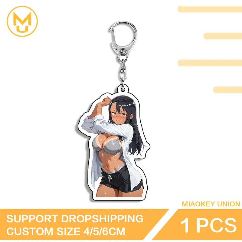 بيكيني جذاب على شكل شخصية أنيمي Hayase Nagatoro شخصية عصرية أنيقة مزدوجة الجوانب من الأكريليك كيرينغ مجوهرات جميلة وبارعة