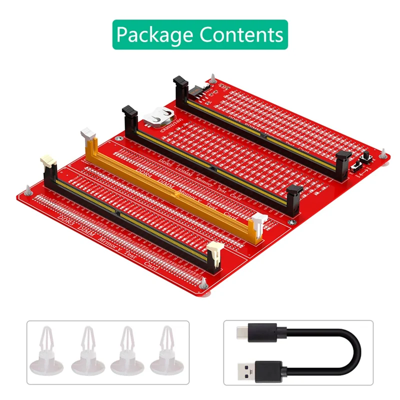 3CGRO-3 In 1 Combo DDR3/4/5 RDIMM/UDIMM Memory Tester, Desktop Computer DDR3/4/5 Memory Test Card With LED Indicator