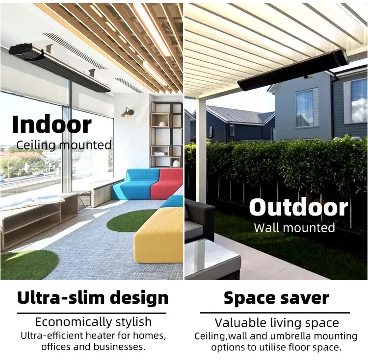 JHheatsup 2400 ワット卸売スマートリモコン遠赤外線放射ウォーマーヒーター電気冬用