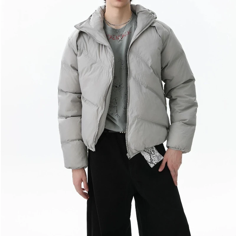 

Зимняя лыжная куртка-парка для мужчин и женщин, модная свободная стеганая хлопковая куртка с капюшоном, уличная одежда Cityboy, парки с капюшоном, пальто, верхняя одежда серого цвета