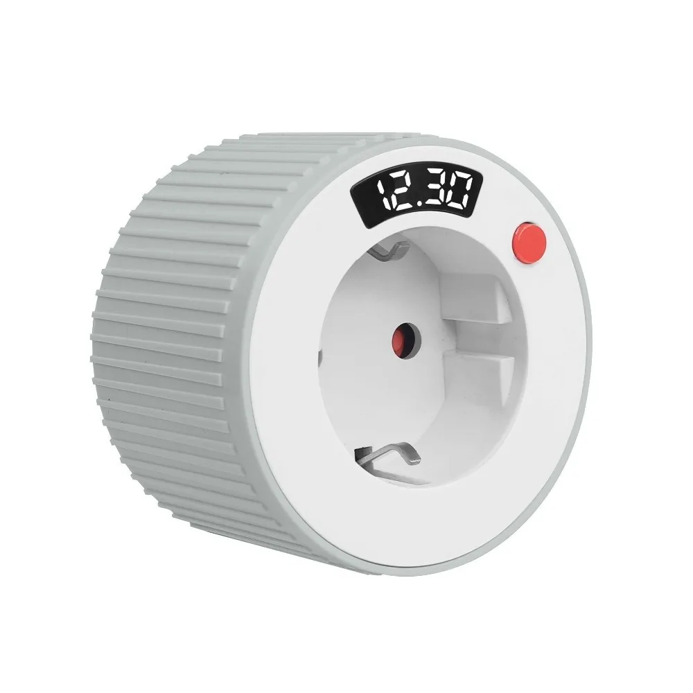 24 Hour Rotary Timer Socket 16A 3680W High Power EU Plug Countdown Timer Socket Overload Resistant LED Display