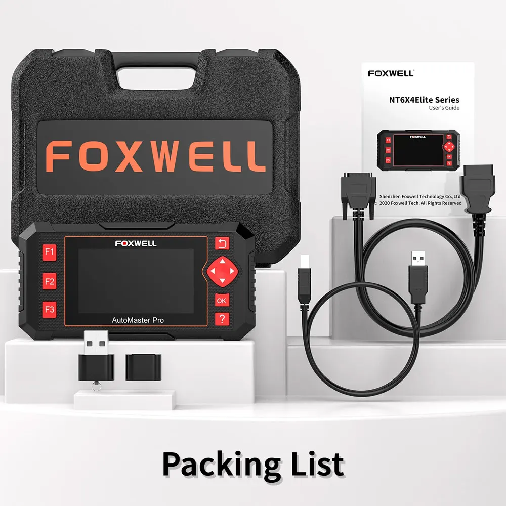 Foxwell-NT604 Elite OBD2 Scanner, Motor, ABS, SRS Transmissão, Ferramentas de Diagnóstico, Automotivo, OBD2 leitor de código, Auto Car Ferramentas,