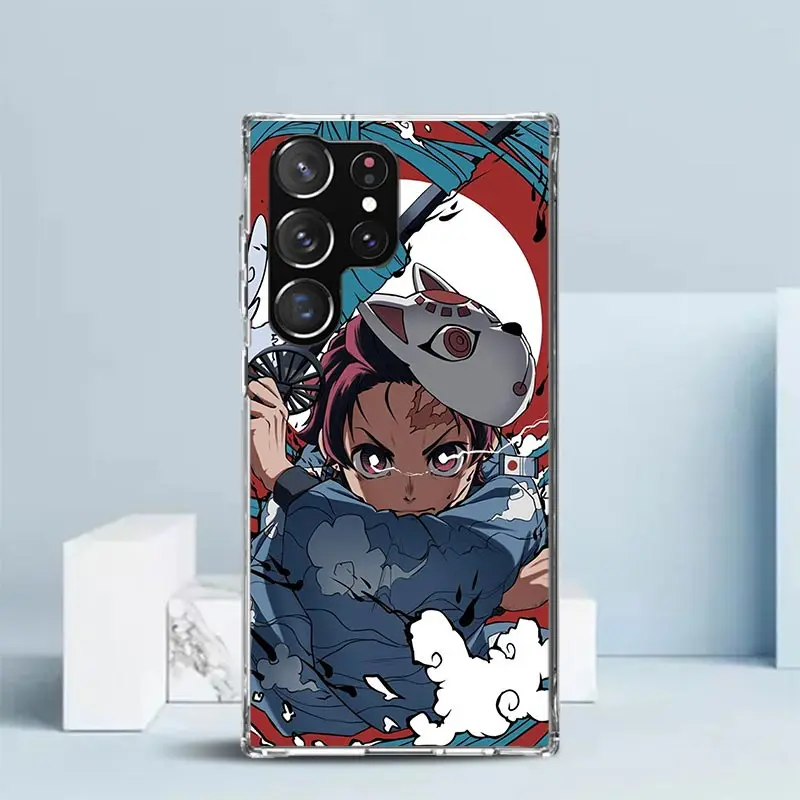 Demon Slayer Tanjiro Phone Case For Samsung Galaxy S22 S23 S24 Ultra S21 S20 FE S10 Plus S10E S9 S8 + S7 Edge Soft TPU Back Cove