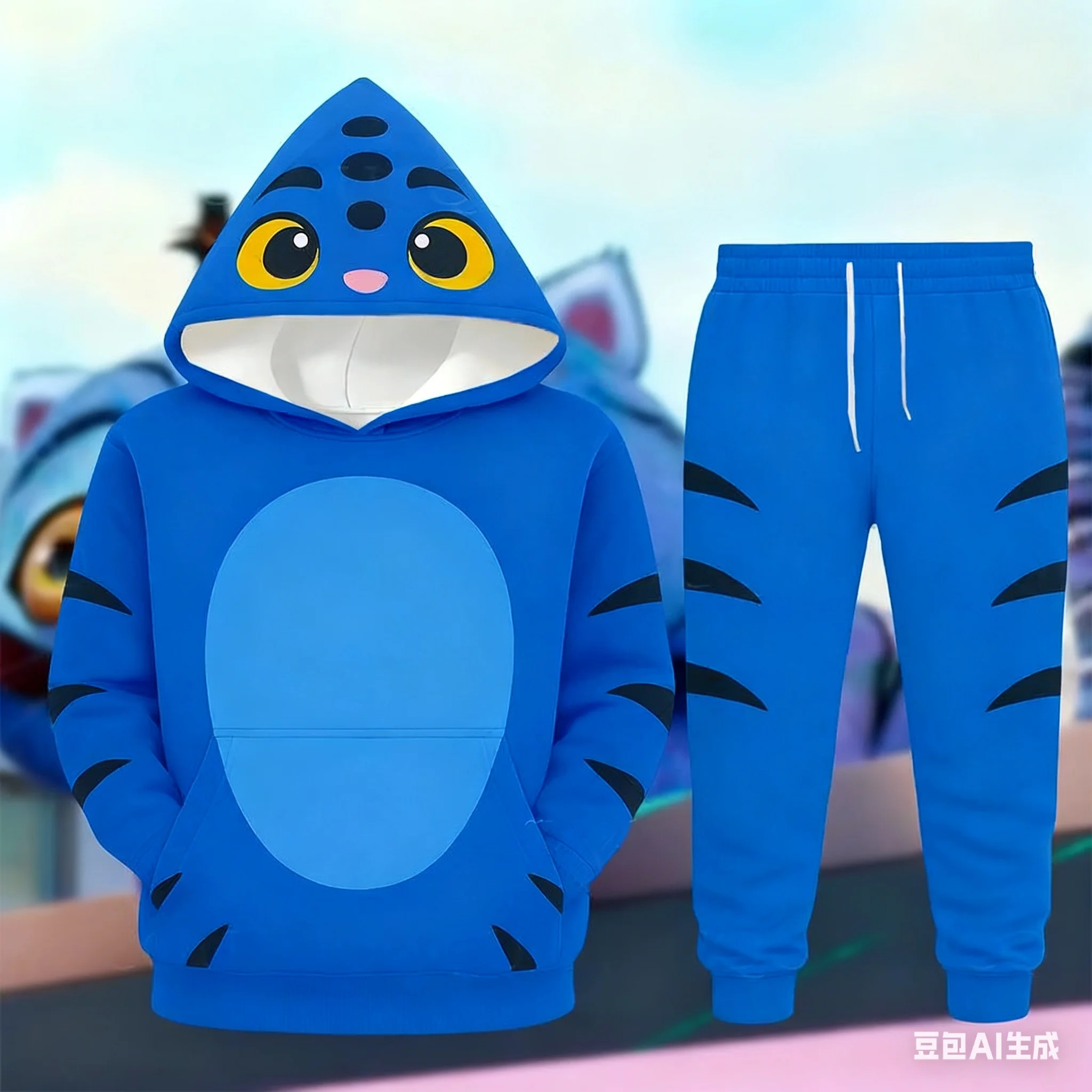 Осенне-зимний комплект с капюшоном для косплея, группа охот на тигре, ведьма, большой корейский стиль, американский уличный комплект, забавная женская одежда