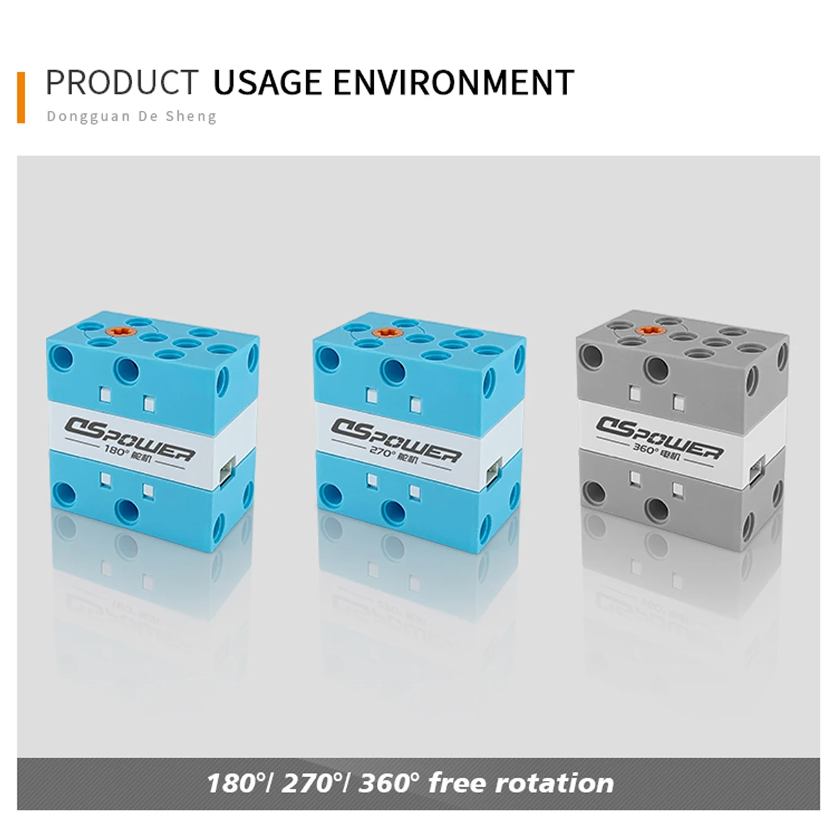 Dspower 2KG Programmable Building Block Servo 180° 270° 360° Bidirectional Output Programming for RC Robot Toys DIY Parts
