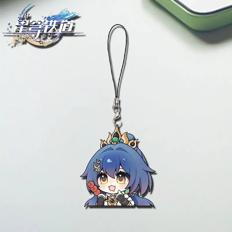 Anime Honkai: Star Rail Pendant Keychains Feixiao Acrylic Phone Lanyards Phone Charm Decoration Backpack Accessories