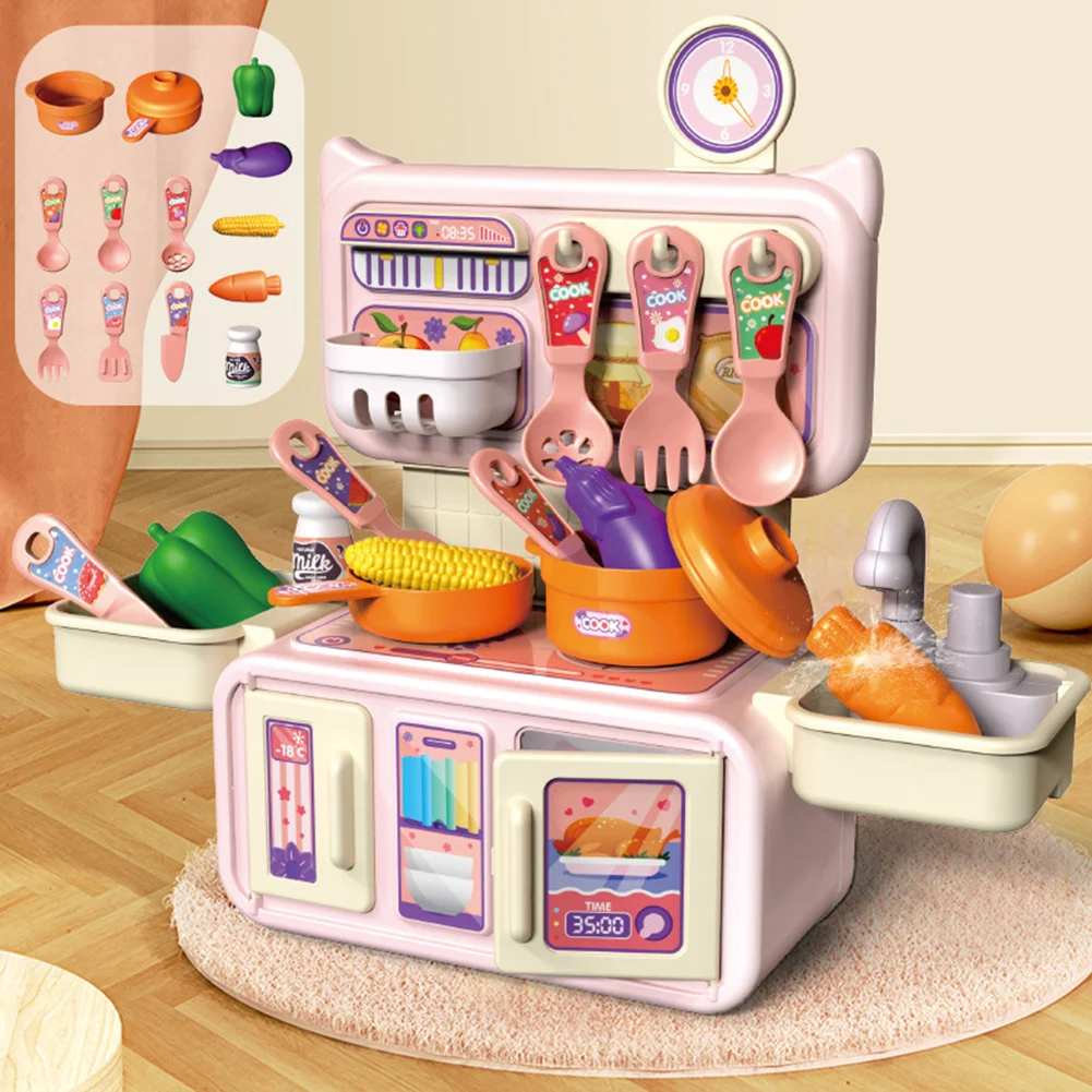 Children Simulation Kitchen Play House Toy Simulation Kitchen Tool Role Playing Toys Fun Game Early Educational Toy Gift for Kid