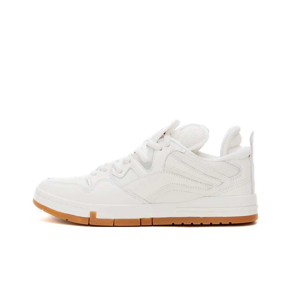 Li Ning Wave PRO Comfortable Slip Resistant Cushioning Low top Skateboard Shoes Women's Pure White AETR006-1