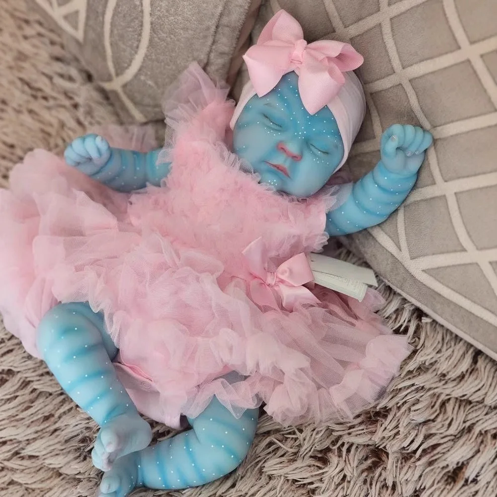 Originale NPK 19 pollici Pesche Avatar Full Body Vinile Reborn Baby Doll Fatto A Mano Realistico 3D Pelle Bagno Impermeabile Giocattolo Da Collezione